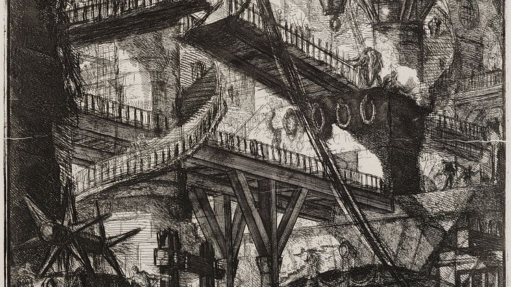 The Drawbridge, Carceri d´invenzione VII / Imaginary Prisons VII (1761) by Giovanni Battista Piranesi. 