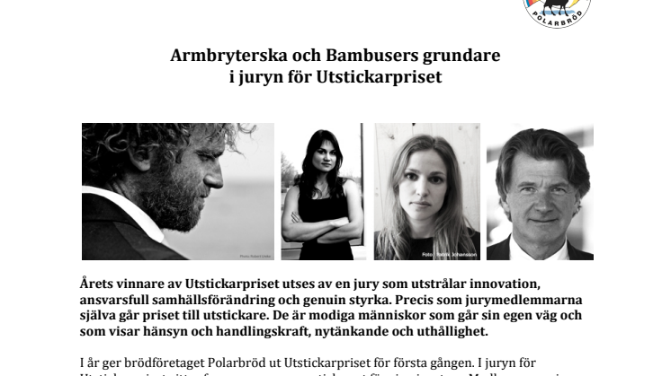 Armbryterska och Bambusers grundare i juryn för Utstickarpriset