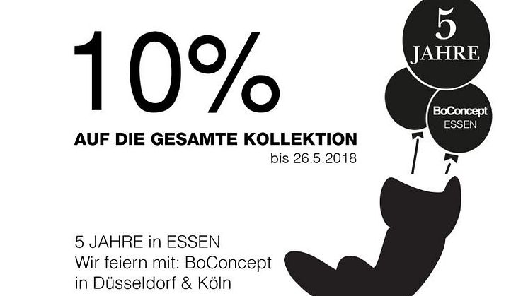 BoConcept NRW: 5 Jahre in Essen – 10% auf ALLES