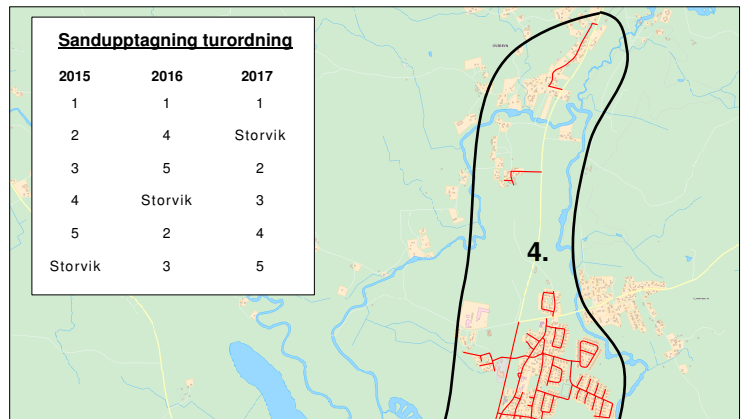 Karta sandupptagning turordning 2015-2017