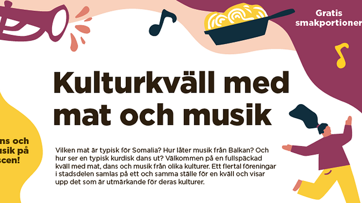 Kulturkväll med mat och musik skapar möten i Östra Göteborg 