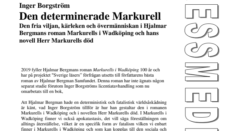 Den determinerade Markurell av Inger Borgström