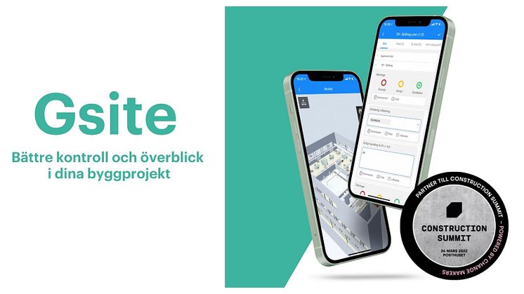 Gsite - ett digitalt vertkyg för projektstyrning och informationshantering.