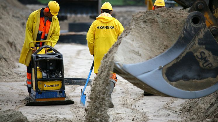 Det är fortfarande bra tryck i den sydsvenska entreprenadkonjunkturen. Foto Skanska