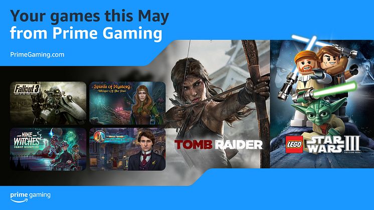 Prime Gaming May Content Update - Tomb Raider & Fallout 3 Game of the Year Editions