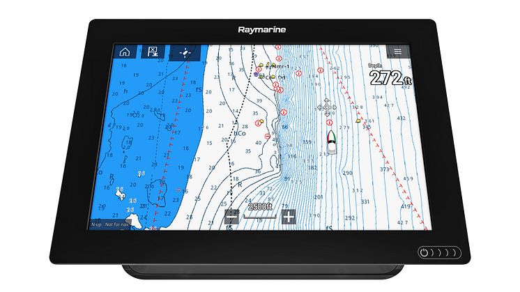 High res image - Raymarine - Lighthouse 3.2 update Axiom 12 front tilt