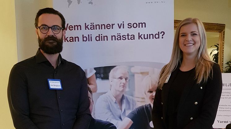 Karl Bergbom från Veteranpoolen och Sophie Jörnelius från Manpower/Experis.