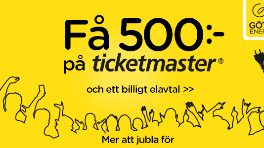 Göta Energi och Ticketmaster ger kunderna mer att jubla för