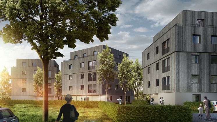 Adlershof in Berlin - ein erfolgreiches Beispiel für Urbanen Holzbau in Holz-Hybridbauweise. Foto: Björn Rolle.