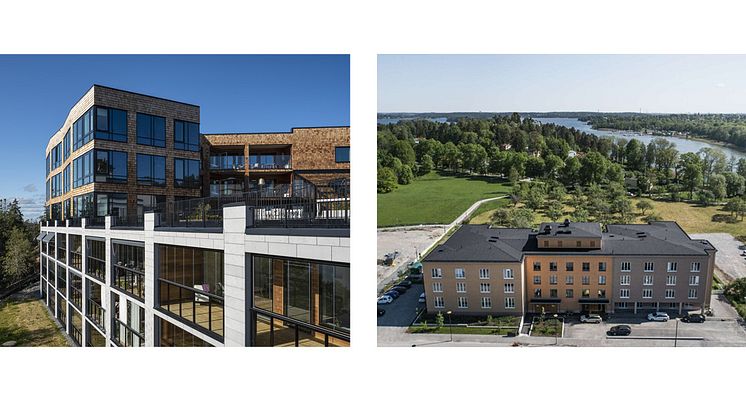 Från vänster; Graninge Strand och Näsby Slottspark