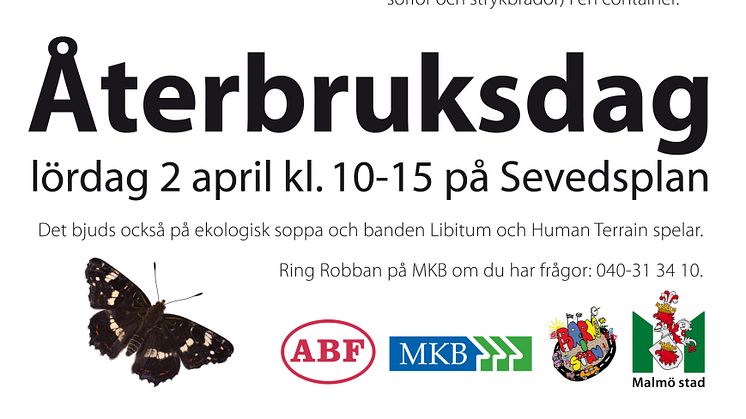 Återbruksdag på Seved på lördag 2 april