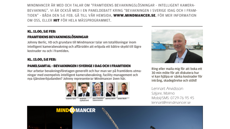 Säkerhetsbranschen möts i Malmö - och Mindmancer driver debatten!