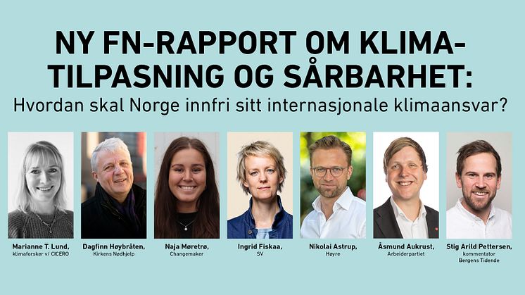 Frokostseminar: Hva sier FNs klimapanels ferske rapport?