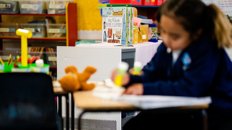 Blueair Classic 605 in classroom in Netley Primary School and Centre for Autism