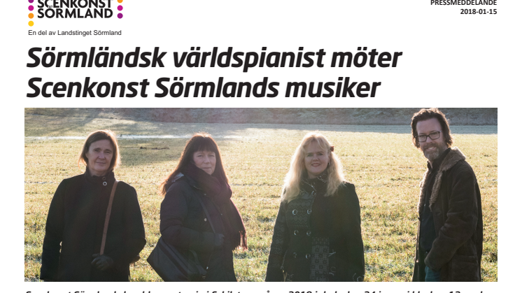 Sörmländsk världspianist möter Scenkonst Sörmlands musiker