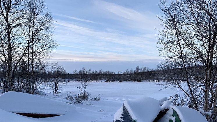 Båtopplag ved Vuorašjávri. Foto Kjerstin Uhre