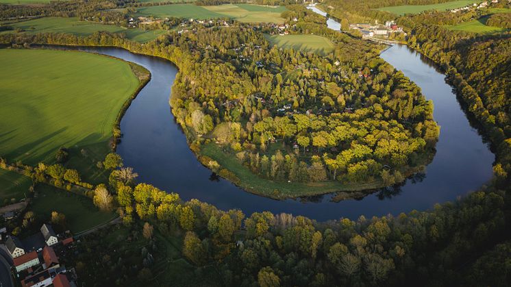 Blick auf die Mulde bei Grimma