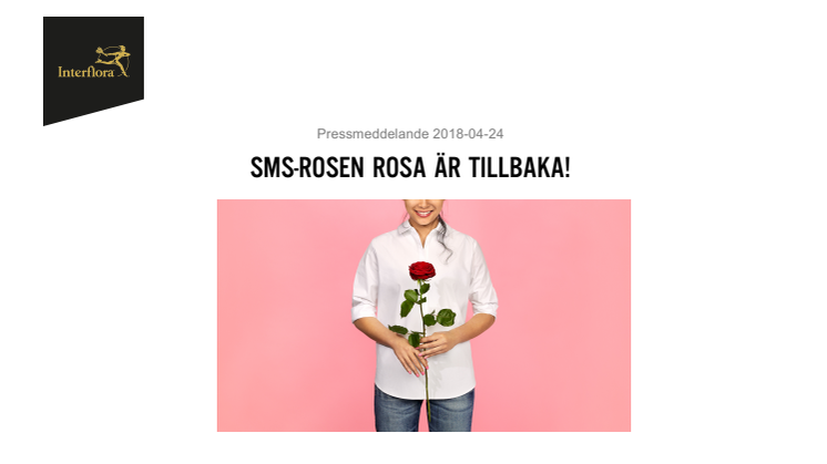 Sms-rosen Rosa är tillbaka!