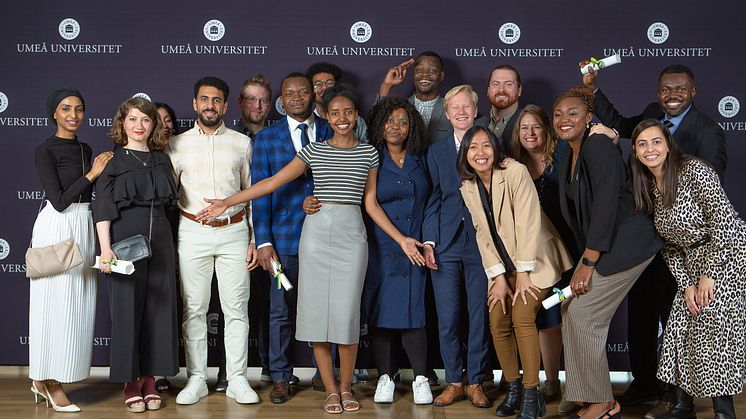Den 25 maj håller Umeå universitet sin årliga examensceremoni för att fira studenter som har studerat på ett engelskspråkigt masterprogram. Foto: Mattias Pettersson