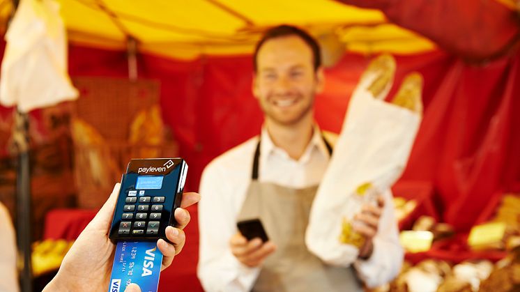 Kartenzahlung mit Visa bei Kleinsthändlern über mPOS - Markstand