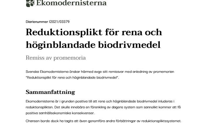 Remissvar på Reduktionsplikt för rena och höginblandade biodrivmedel.pdf