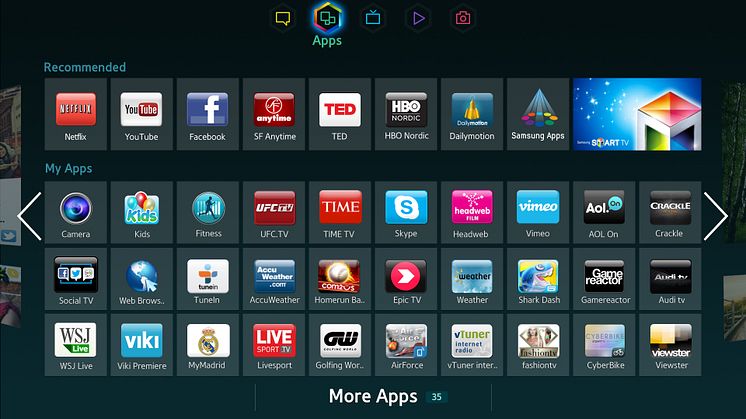 Samsung smart hub apps