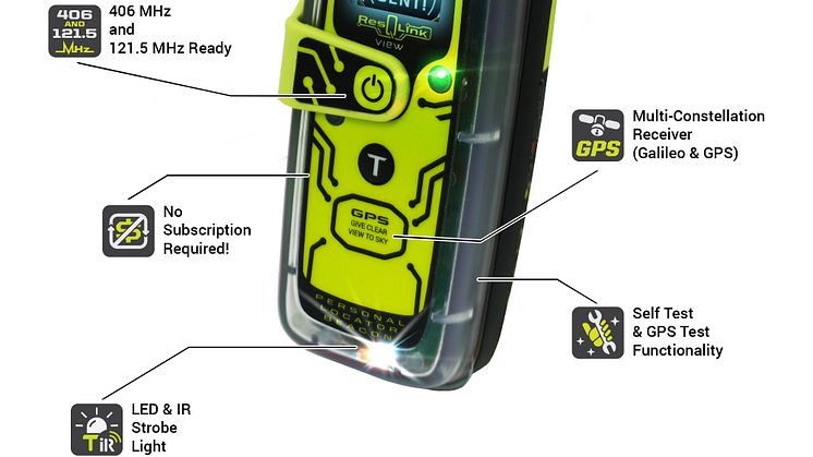 Hi-res image - ACR Electronics - The new ACR Electronics ResQLink View Personal Locator Beacon with Optical Display Technology 