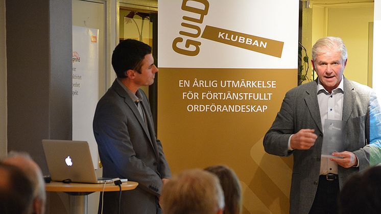 Anders Nilsson, till höger, tillsammans med Ashley Tott, regional verksamhetsledare på Styrelseakademien Västernorrland.