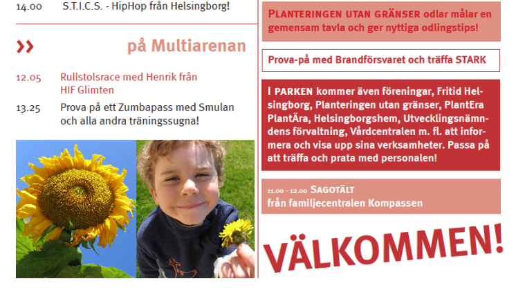 Välkommen till Planteringens stora fest i Helsingborg 2 juni