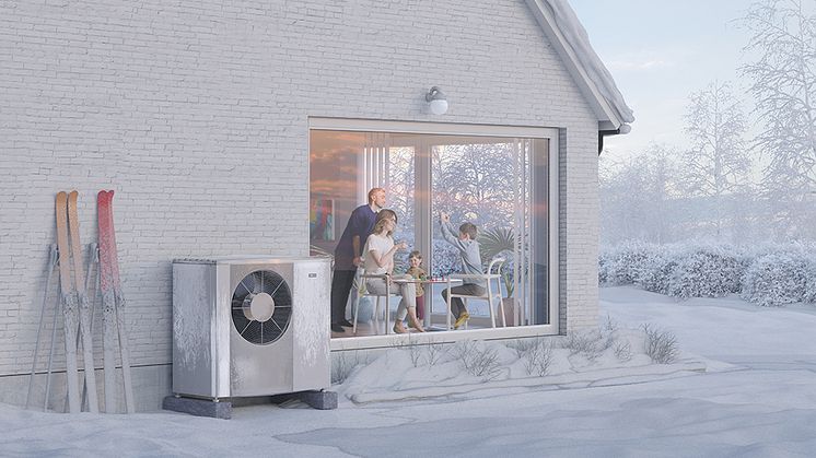 NIBE S2125 • Energimärkning A+++,  systemets effektivitet vid rumsuppvärmning, 35°/55°C