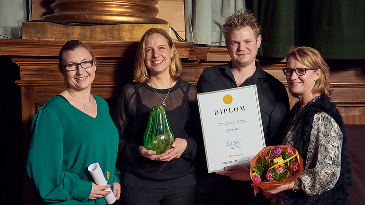 Sophia Nässén, Susanna Hedengren, Mattias Ekendahl och Eva Junevad. Fotograf: Tommy Jansson.