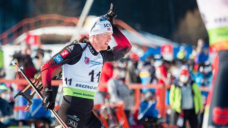 LEDER IBU CUP: Sivert Guttorm Bakken er klar for finalen i IBU Cup'en. Foto: www.biathlonworld.com © Stancik/IBU.