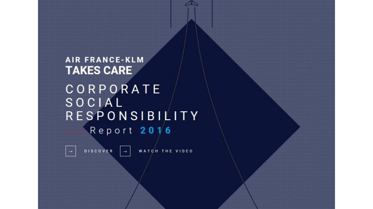 Air France-KLM's 2016 corporate social responsability report 