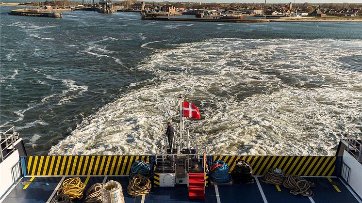 Scandlines' nye hybridfærge på prøvesejlads