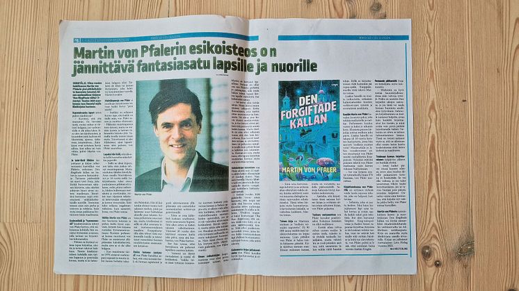 Författaren Martin von Pfaler får stor uppmärksamhet i de sverigefinska kretsarna 