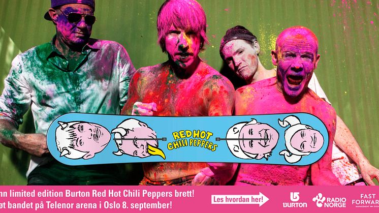 Møt Red Hot Chili Peppers sammen med oss i Oslo torsdag 8 september!