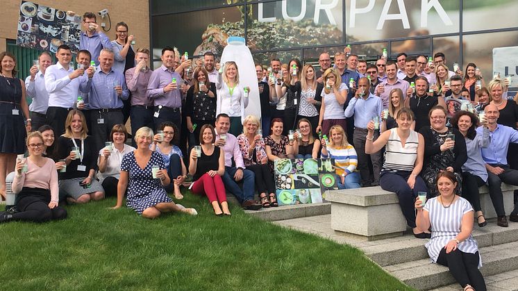 Arla colleagues at its Leeds Head Office 'raise a glass' for World Milk Day