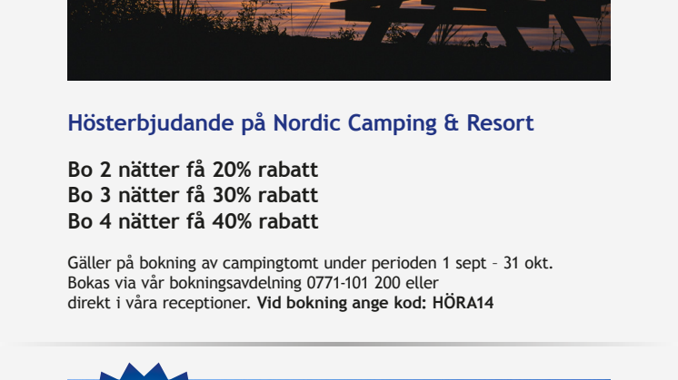 Nordic Camping & Resort nyhetsbrev augusti månad
