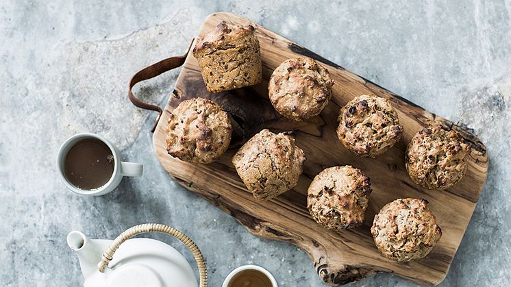 Rugbrødsboller med mørk chokolade 