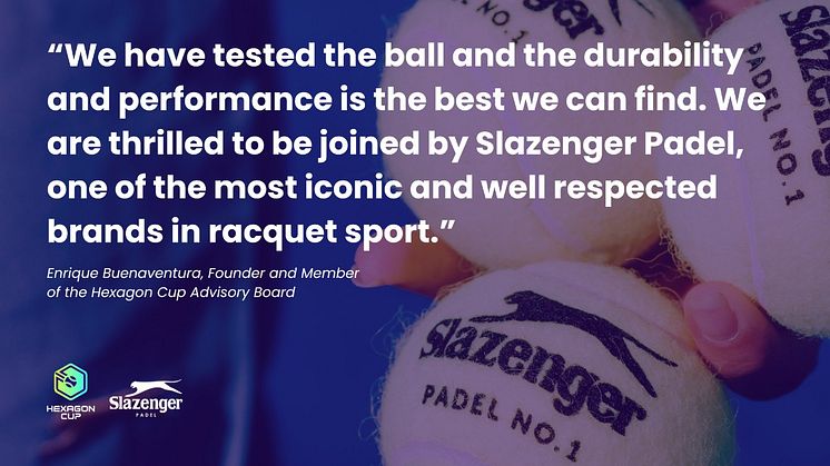 Slazenger Padel Named Official Ball Supplier of Hexagon Cup