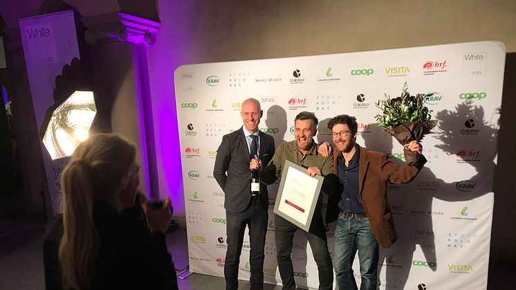 Årets smakutvecklare i livsmedelsbranschen 2018, Roots of Malmö, med Anders Canemyr, tf vd Livsmedelsföretagen