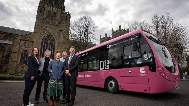 (L-R) Alison Clark Durham 2025 bid director; Tony Harrington chair of Culture Durham; Sally Dixon assistant director of partnerships and communications Beamish Museum; Stephen King commercial director at GNE; Martijn Gilbert managing director at GNE