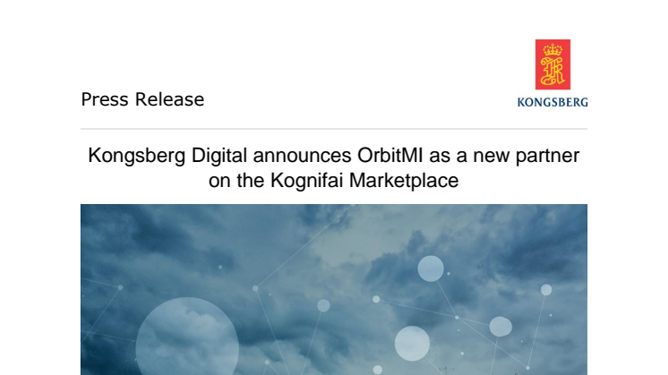 Kongsberg Digital announces OrbitMI as a new partner on the Kognifai Marketplace