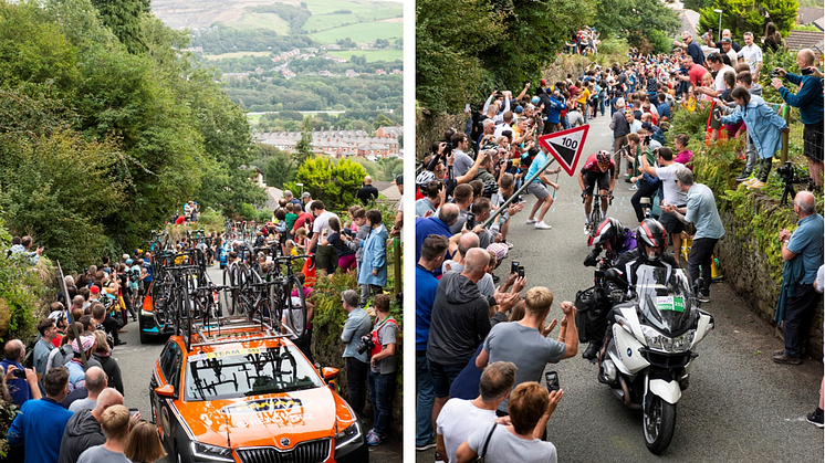 Cyclists storming up The Rake in 2019.