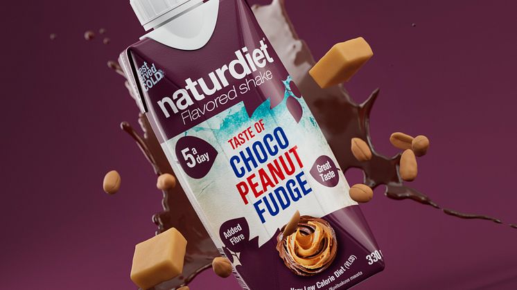 Naturdiet-shake suosikkimaussa Peanut Fudge.
