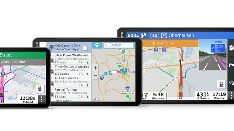 ​Garmin dēzl™ LGV700/800/1000 for lastebilsjåføren