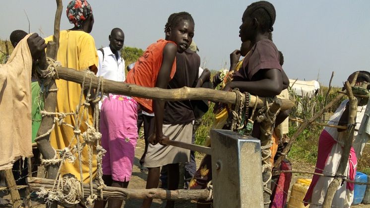 Brunnsborrning i torkans Sydsudan 