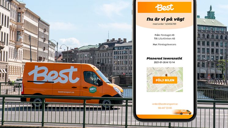 Best Transport lanserar Track & Trace I realtid för B2B-segmentet