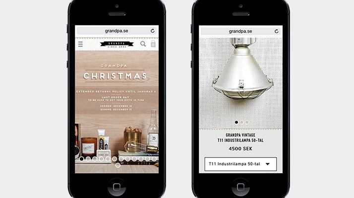 Grandpa.se i mobilen
