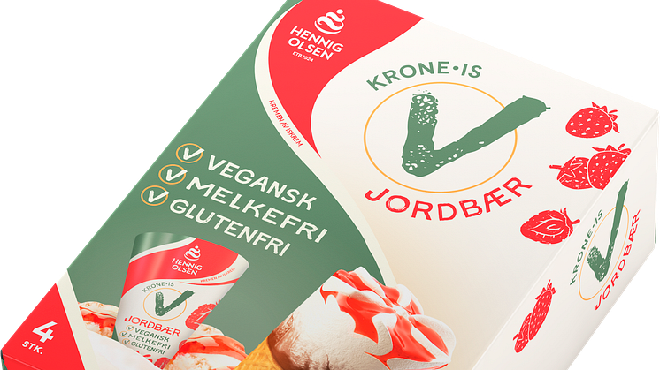 Krone-is Vegan Jordbær 